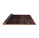 Sideview of Traditional Chocolate Brown Persian Rug, tr2688
