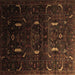 Square Persian Brown Traditional Rug, tr2688brn