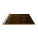 Sideview of Machine Washable Persian Yellow Traditional Rug, wshtr2688yw