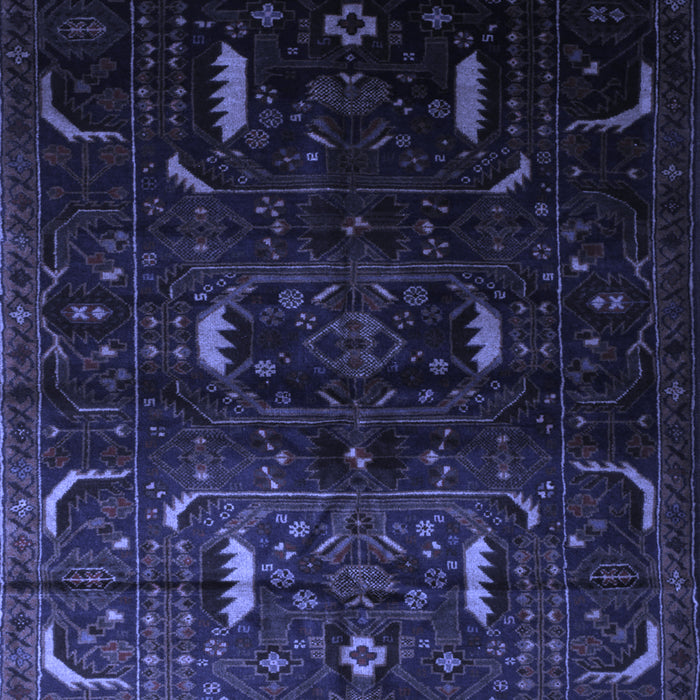 Machine Washable Persian Blue Traditional Rug, wshtr2688blu