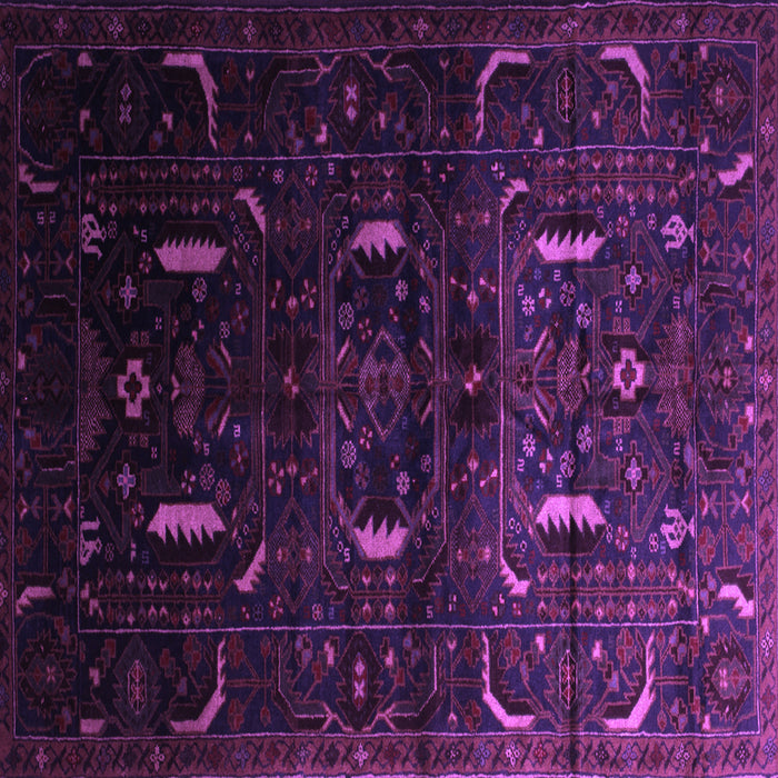 Square Machine Washable Persian Purple Traditional Area Rugs, wshtr2688pur