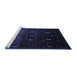 Sideview of Machine Washable Persian Blue Traditional Rug, wshtr2688blu