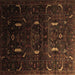 Square Machine Washable Persian Brown Traditional Rug, wshtr2688brn