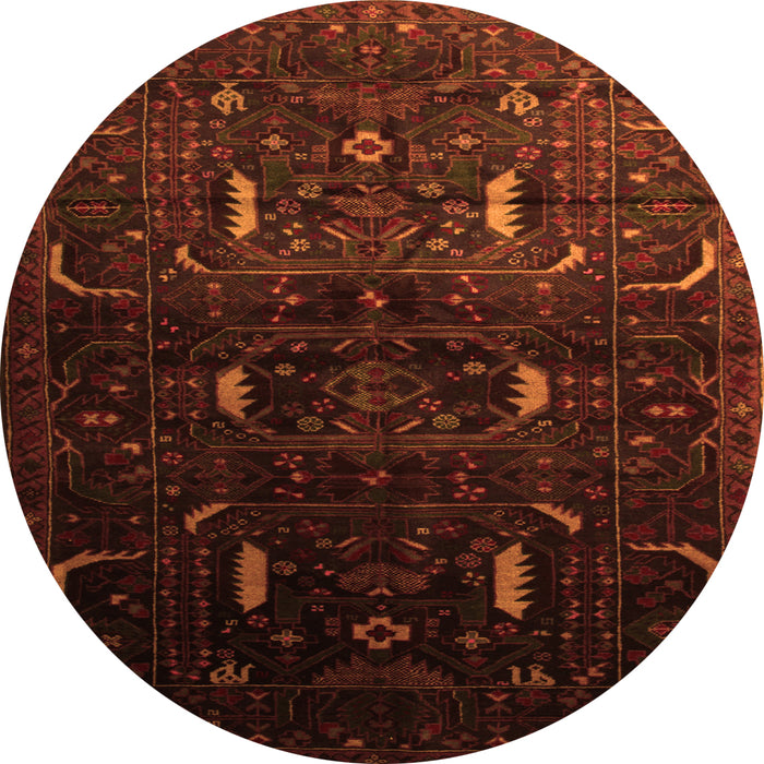 Square Persian Orange Traditional Rug, tr2688org