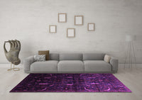 Machine Washable Persian Purple Traditional Rug, wshtr2688pur