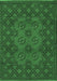 Machine Washable Persian Emerald Green Traditional Area Rugs, wshtr2689emgrn