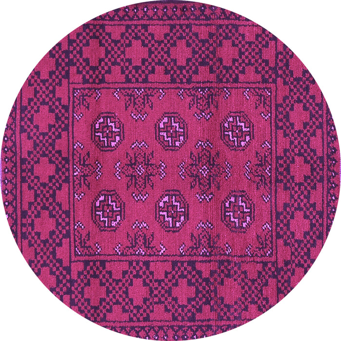 Round Persian Purple Traditional Rug, tr2689pur