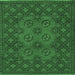 Square Persian Emerald Green Traditional Rug, tr2689emgrn