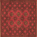 Square Persian Brown Traditional Rug, tr2689brn