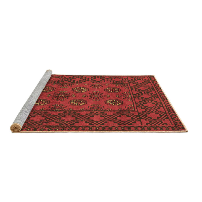 Sideview of Machine Washable Persian Brown Traditional Rug, wshtr2689brn
