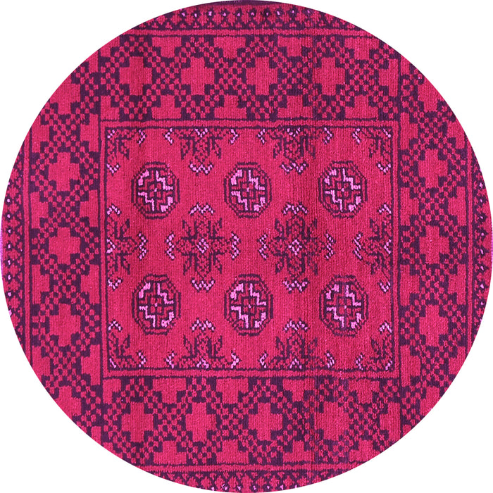 Round Persian Pink Traditional Rug, tr2689pnk