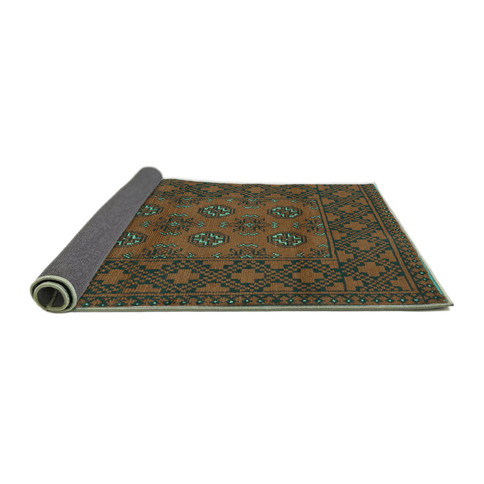 Sideview of Persian Turquoise Traditional Rug, tr2689turq