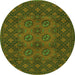 Machine Washable Persian Green Traditional Area Rugs, wshtr2689grn