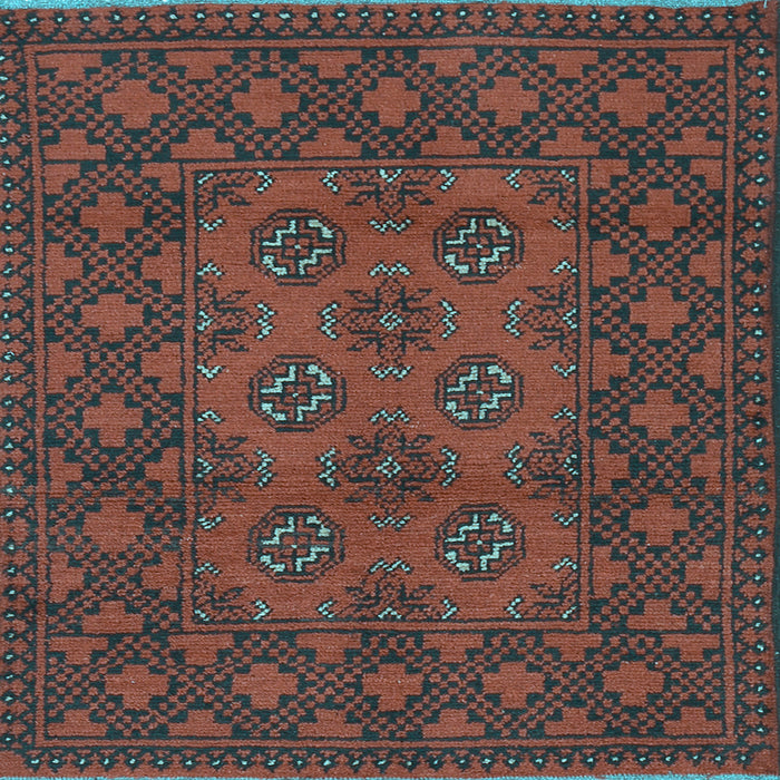 Square Machine Washable Persian Light Blue Traditional Rug, wshtr2689lblu