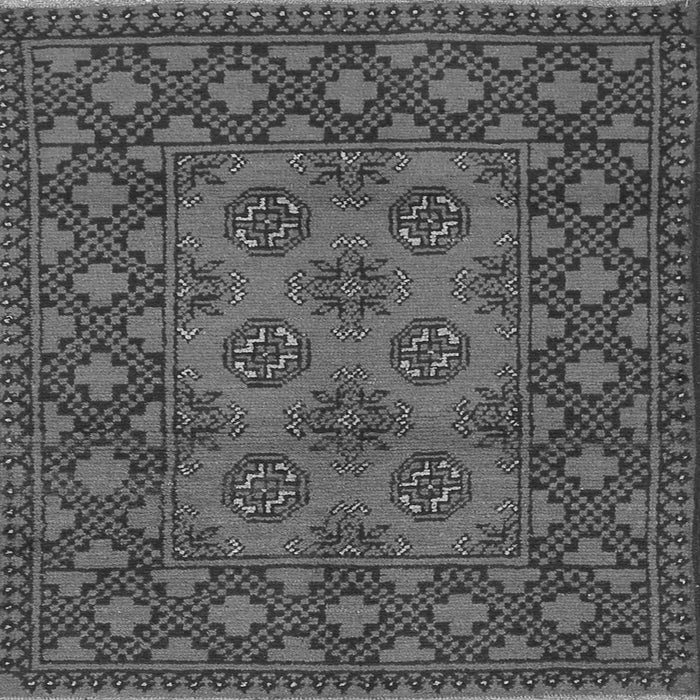 Round Machine Washable Persian Gray Traditional Rug, wshtr2689gry