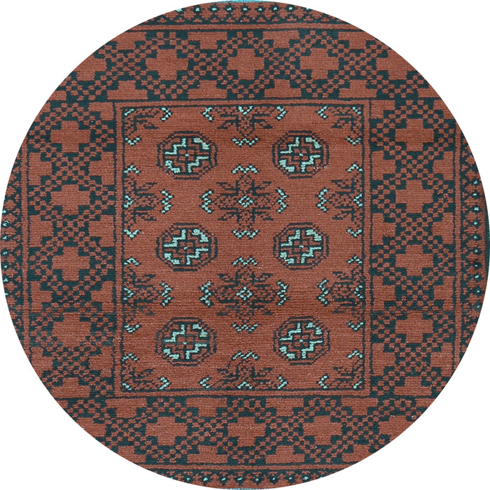 Round Persian Light Blue Traditional Rug, tr2689lblu