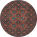 Round Persian Light Blue Traditional Rug, tr2689lblu