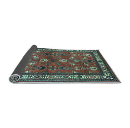 Sideview of Animal Light Blue Traditional Rug, tr268lblu