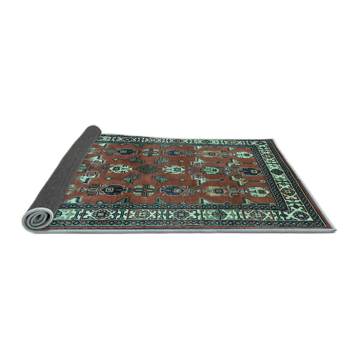 Sideview of Animal Light Blue Traditional Rug, tr268lblu