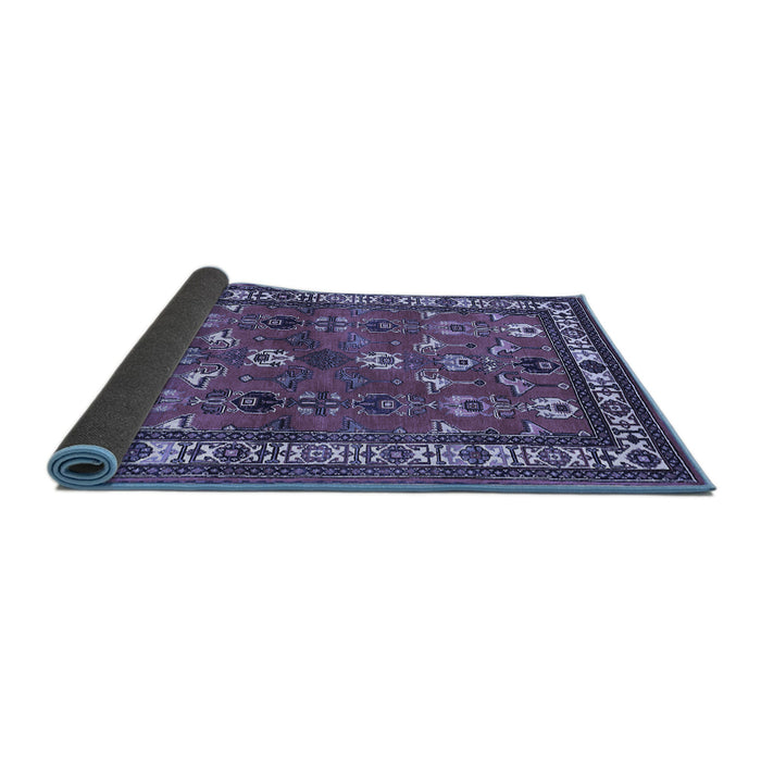 Sideview of Animal Blue Traditional Rug, tr268blu