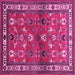 Square Animal Pink Traditional Rug, tr268pnk