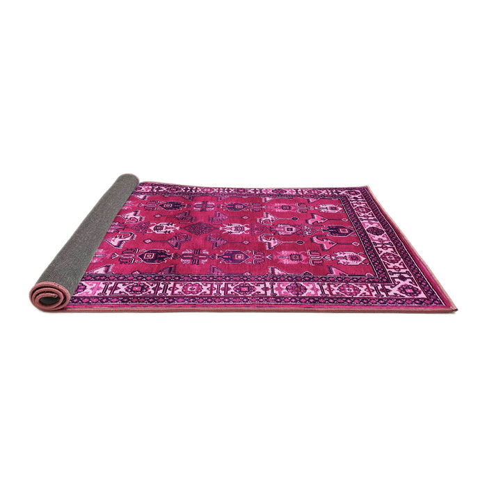 Sideview of Animal Pink Traditional Rug, tr268pnk