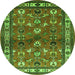 Square Animal Green Traditional Rug, tr268grn