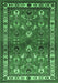 Animal Emerald Green Traditional Rug, tr268emgrn