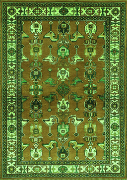 Animal Green Traditional Rug, tr268grn