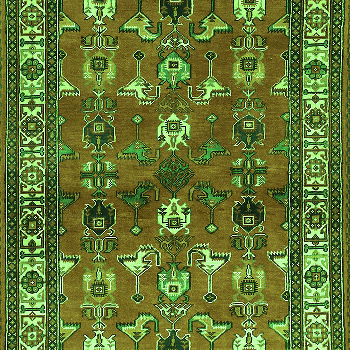 Animal Green Traditional Rug, tr268grn