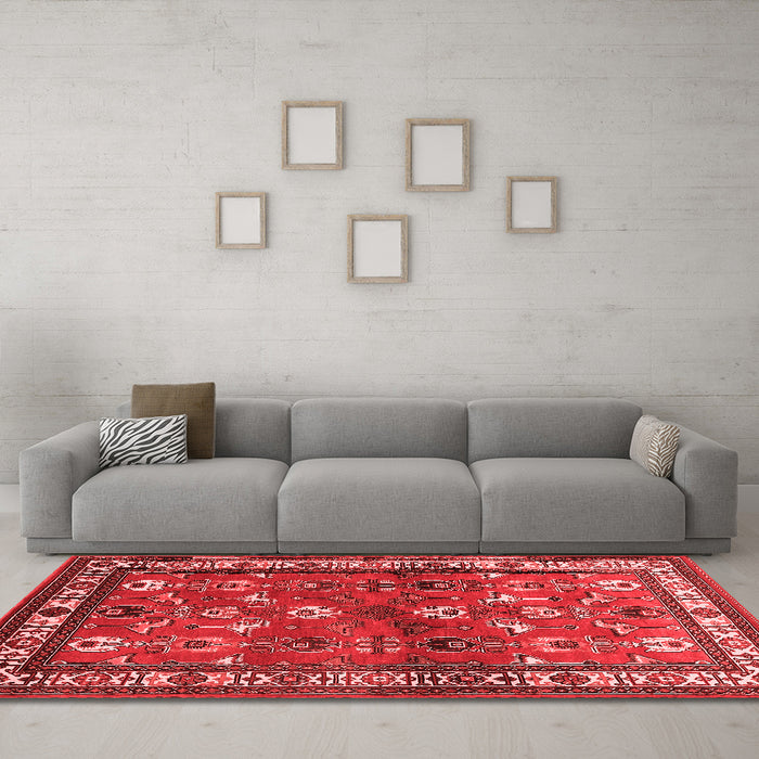 Traditional Red Washable Rugs