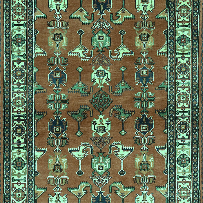 Animal Turquoise Traditional Rug, tr268turq