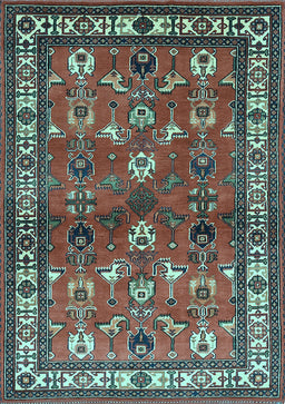 Animal Light Blue Traditional Rug, tr268lblu