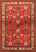 Serging Thickness of Machine Washable Animal Orange Traditional Area Rugs, wshtr268org