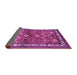 Sideview of Animal Purple Traditional Rug, tr268pur