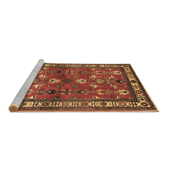 Sideview of Machine Washable Animal Brown Traditional Rug, wshtr268brn
