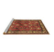 Sideview of Machine Washable Animal Brown Traditional Rug, wshtr268brn