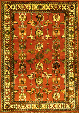 Animal Yellow Traditional Rug, tr268yw