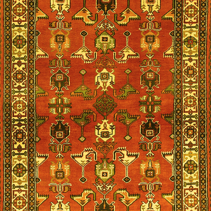 Animal Yellow Traditional Rug, tr268yw