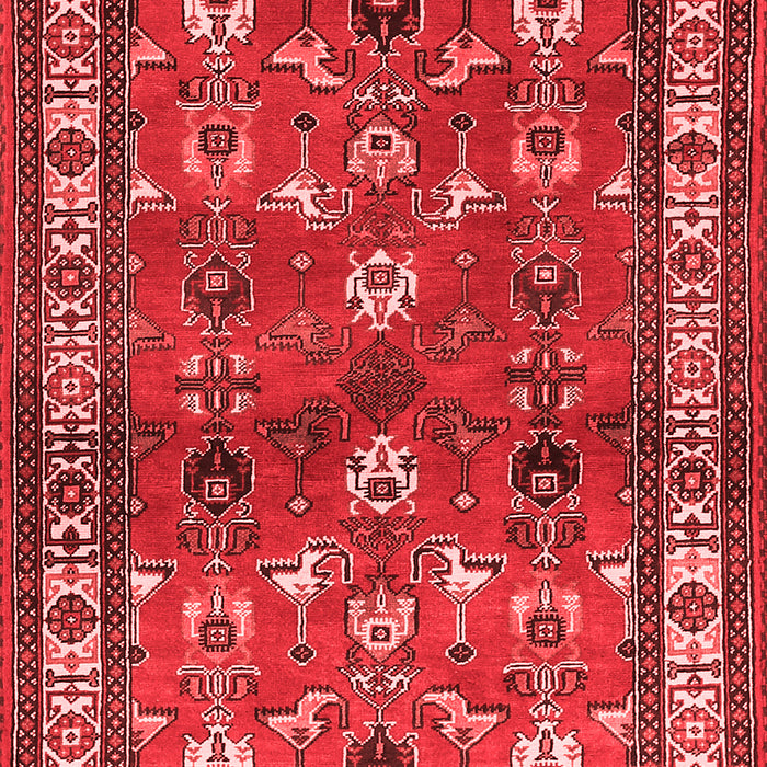 Machine Washable Animal Red Traditional Rug, wshtr268red