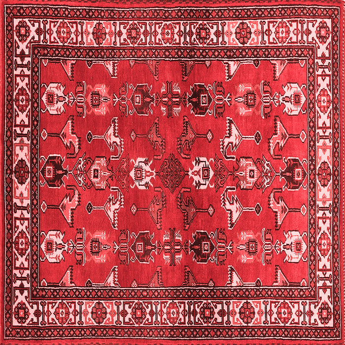 Machine Washable Animal Red Traditional Rug, wshtr268red