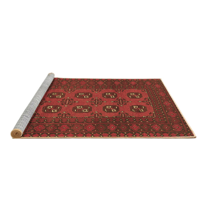 Sideview of Machine Washable Persian Brown Traditional Rug, wshtr2690brn