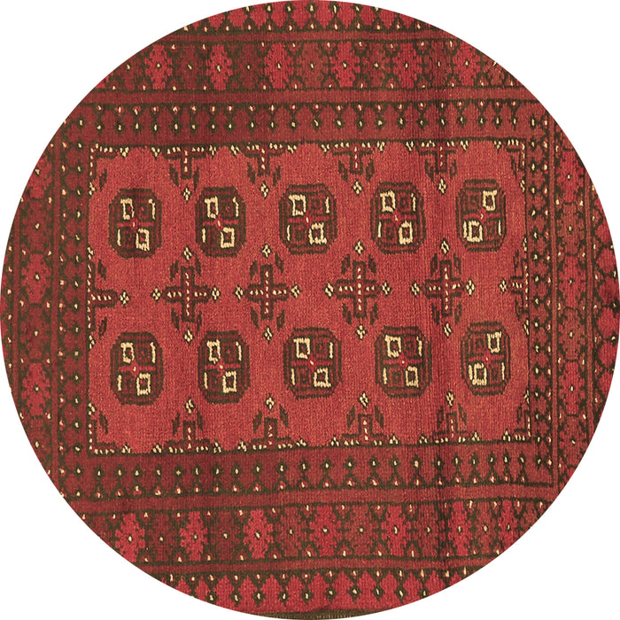 Round Persian Brown Traditional Rug, tr2690brn