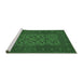 Sideview of Machine Washable Persian Emerald Green Traditional Area Rugs, wshtr2690emgrn