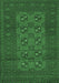 Machine Washable Persian Emerald Green Traditional Area Rugs, wshtr2690emgrn