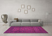 Machine Washable Persian Purple Traditional Area Rugs in a Living Room, wshtr2690pur