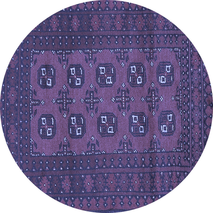 Round Persian Blue Traditional Rug, tr2690blu