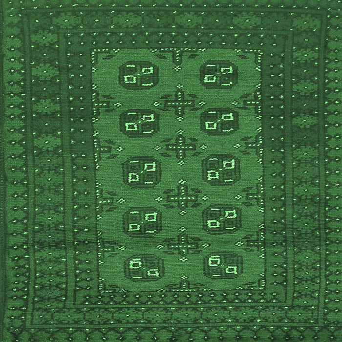 Square Machine Washable Persian Emerald Green Traditional Area Rugs, wshtr2690emgrn