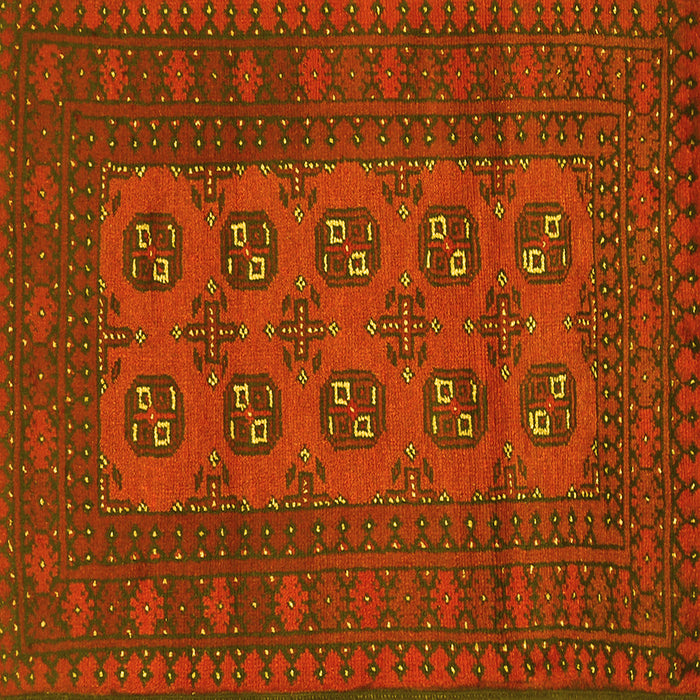 Square Machine Washable Persian Yellow Traditional Rug, wshtr2690yw