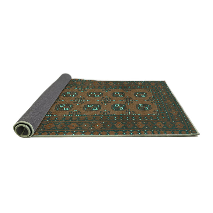 Sideview of Persian Turquoise Traditional Rug, tr2690turq